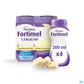 Fortimel 1.5kcal Arôme Banane Complément Nutritionnel Dénutrition Bouteilles 4x200ml